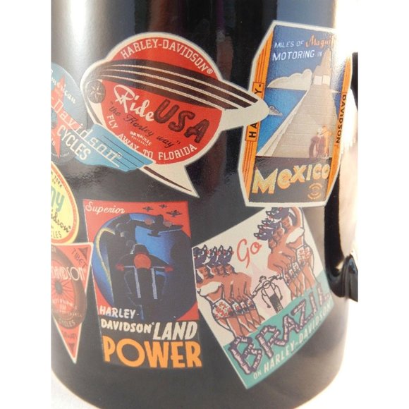Harley Davidson Coffee Mug Cup 16 OZ Around The World Slogans Signs - Picture 7 of 11